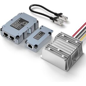 XLTTYWL Starlink HP PoE Injector - 320W GigE Passive Aluminum Surge & ESD Protection with Starlink to RJ45 Adapter and DC Converter 48V/6A-288W,Compatible with Starlink High Performance Dishy in Kuwait