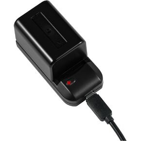 Digital Video Camera Camcorder CS-FV5-C Battery Charger for MSL-NP-FV5 Plus 3.7V Battery with Type-C Charging Cable, 1X Battery in Saudi Arabia