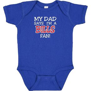 Curiositees Grandpa/Dad Says I am a Bills Fan Baby Outfit Romper Bodysuit - Royal