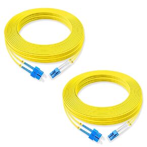 5Pcs 1 Meter Fiber Optic Patch Cord SC APC to LC UPC, Simplex Single Mode Fiber Cable Jumper OS2 G652D 9/125μm, 1310nm/1550nm LSZH 3.0mm