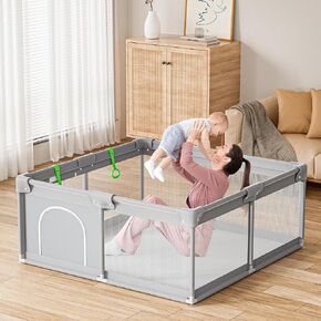 Baby Playpen 47"×47" Baby Playpen for Babies and Toddlers, Baby Play pens Baby Fence Play Yards Indoor & Outdoor Active Center