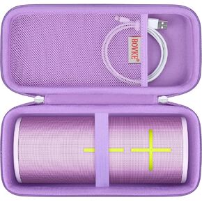 حقيبة حمل صلبة من BOVKE للأذنين النهائية MEGABOOM 4/3 مكبر صوت بلوتوث محمول مقاوم للماء، حامل سفر UE MEGABOOM 4 مع جيب شبكي لكابلات الشحن، أزرق in Kuwait