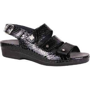 WOMEN's THANDIE BLACK 3 HOOK & LOOP SLINGBACK SANDAL