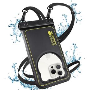 Waterproof Phone Pouch - IP68 Floating Waterproof Phone Case [Beach Cruise Essentials], Cellphone Dry Bag for 15/14/13/12/11 Pro Max Plus Up to 6.8'' Black