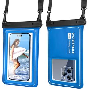 Diaclara Waterproof Phone Pouch, IP68 Floating Waterproof Phone Case with Lanyard for iPhone 15 Pro Max 14 Galaxy S24 Ultra, Underwater Screen Touchable, Dry Bag for Swim and Travel, Black, 1 Pack