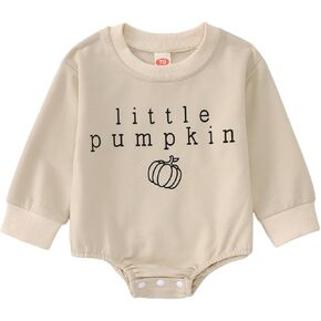 Infant Romper Halloween Newborn Pumpkin Sweatshirt Romper Long Sleeve Onesie Jumpsuit Baby Boy Girl Fall Clothes