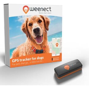 Weenect Dog XS - جهاز تعقب GPS جديد للكلاب | في الوقت الحقيقي جهاز تعقب GPS صغير للكلاب | مقاوم للماء | أصغر موديل في السوق | بما في ذلك اشتراك مجاني لمدة 3 أشهر