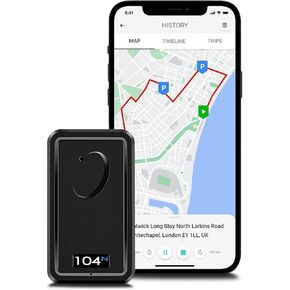 104n 4G GPS Tracker for Vehicles - Real-Time Portable 4G LTE Car Tracker, Van & Motorcycle Location Monitoring, Asset Tracking Device with Long Term Battery, Personal & Business Use