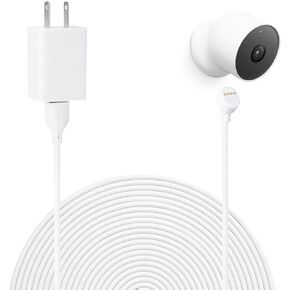 كابل طاقة متوافق مع بطارية Google Nest Cam الخارجية أو الداخلية، موصل طاقة Nest بطول 25 قدمًا/7.6 متر مع كابل شحن مقاوم للطقس يعمل على تشغيل سلك طاقة Nest Cam in Kuwait