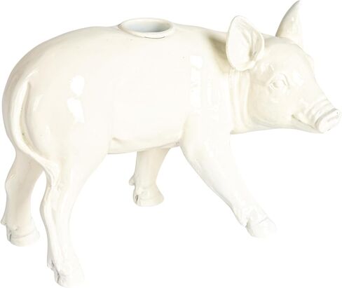 Creative Co-Op Pastoral Elegance Sheep Taper Holder, White in Saudi Arabia