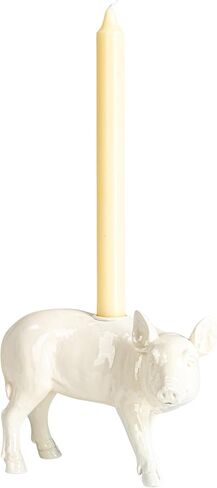 Creative Co-Op Pastoral Elegance Sheep Taper Holder, White in Saudi Arabia