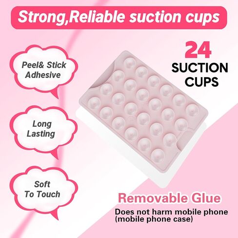 Suction Phone Card Holder Mount,Fit 3 Cards,Phone Wallet,iPhone 16 Wallet case,Silicon Adhesive Phone Accessory,TikTok Videos and Selfies,Adhesive Card Holder,Chalk Pink in Saudi Arabia