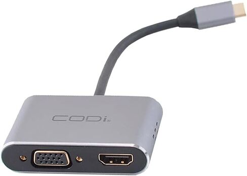 محول عرض CODi 4 في 1 USB-C (HDMI وVGA وUSB-C PD وUSB-A 3.0) in Kuwait