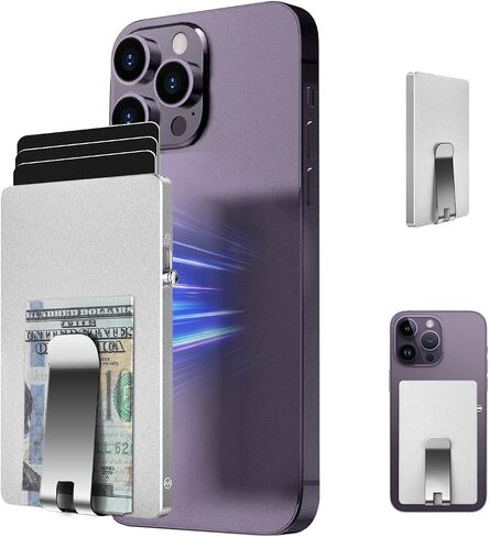 Magnetic Card Holder Wallet for Magsafe Wallet, Minimalist Slim Card Wallet for Phone,Pop Up Magnetic Wallet with Money Clip, Compatible with iPhone 15/14/13/12/Pro/Pro Max/Mini Series in Saudi Arabia