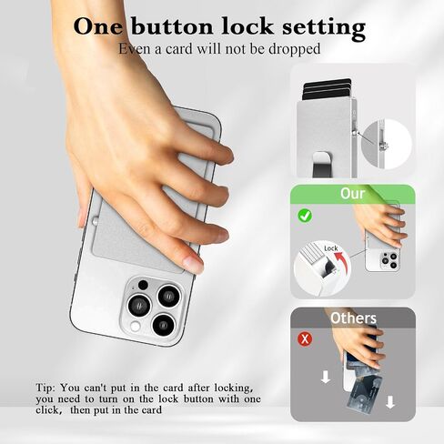 Magnetic Card Holder Wallet for Magsafe Wallet, Minimalist Slim Card Wallet for Phone,Pop Up Magnetic Wallet with Money Clip, Compatible with iPhone 15/14/13/12/Pro/Pro Max/Mini Series in Saudi Arabia
