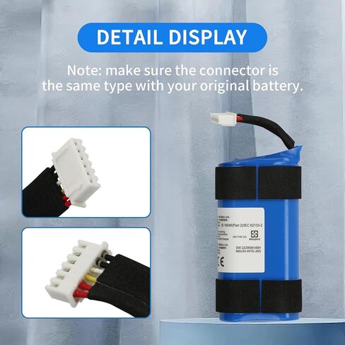 بطارية ZTHY SUN-INTE-265 متوافقة مع مكبر الصوت المحمول J B L PartyBox أثناء التنقل 7.2 فولت 2475 مللي أمبير في الساعة in Saudi Arabia