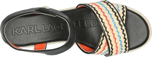 KARL LAGERFELD Women's Celest Ankle Strap Wedge Espadrille Sandal in Saudi Arabia