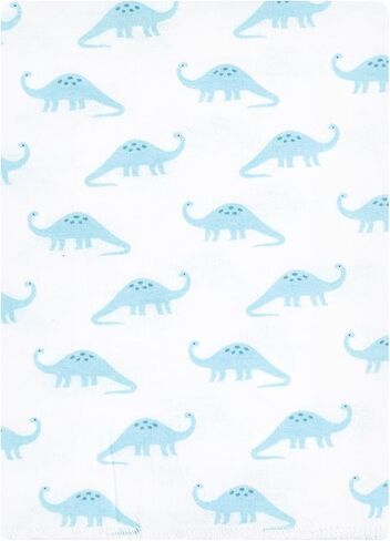 Hudson Baby Unisex Baby Flannel Burp Cloth 12pk, Soft Teal Dino, One Size in Saudi Arabia