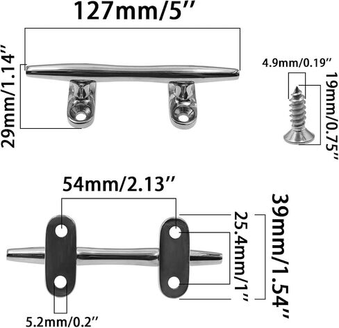 Stainless Steel Boat Cleat,Open Base Dock Cleats with Nuts,Boat Cleat Towel Hooks Rope Cleat with Fasteners for Wall,Boats,Kayak,Marine,Deck,Nautical Decor,1 PCS in Kuwait