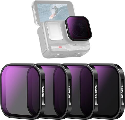 مجموعة مرشح NEEWER ND & CPL متوافقة مع Insta360 Ace Pro، ND16 ND32 ND64 CPL 4 قطع من ملحقات كاميرا الحركة المستقطب مرشحات الكثافة المحايدة مع زجاج بصري متعدد الطبقات وإطار ألومنيوم نحيف in Saudi Arabia