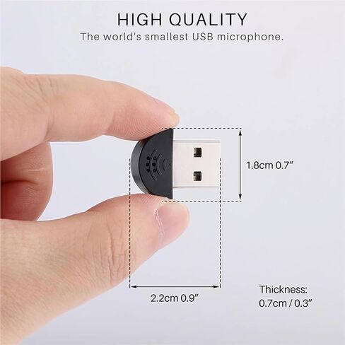 ميكروفون USB صغير جدًا للكمبيوتر المكتبي والكمبيوتر المحمول، التوصيل والتشغيل، متوافق مع أجهزة الكمبيوتر التي تعمل بنظام Windows وMac، ميكروفون مكثف محمول مثالي للعمل عن بعد، والفصول/الاجتماعات عبر الإنترنت، والألعاب، وSkype، وZoom-أسود in Kuwait