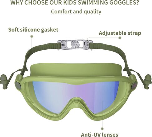 Unisex-Child Swim Goggles for Toddler Kids Anti-UV Clear Vision Water Pool Goggles for Children Boys & Girls in Saudi Arabia