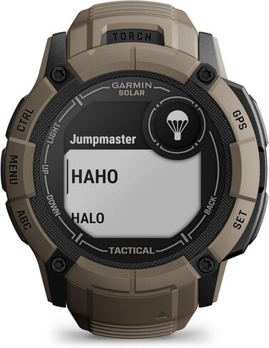 Garmin Instinct 2X Solar - Tactical Edition Coyote Tan, Rugged Outdoor GPS Smartwatch for Men, Solar Charging Capability, Ballistics Calculator Built-in Flashlight Smart Watch Bundle with Accessories in Saudi Arabia
