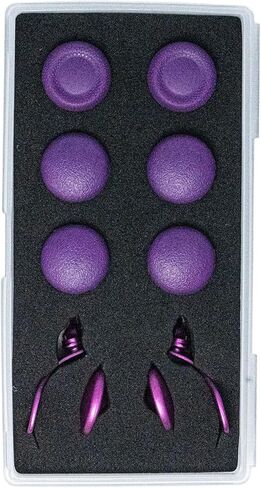Joystick caps & Back Paddles for PS5 Edge Controller, Joystick caps Replacement, 4PCS Metal Back Paddles Replacement Replacement for PS5 Dualsense Controller, 10 in 1 Accessories (Purple) in Saudi Arabia