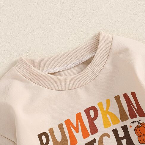 Newborn Halloween Baby Clothes Infant Girl Boy Letter Print Crew Neck Sweatshirt Romper Long Sleeve Jumpsuit in Saudi Arabia