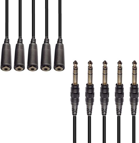 كابل تمديد سماعة الرأس AxcessAbles TRSF18-TRSM14 1/8 بوصة (3.5 مم) TRS أنثى إلى 1/4 بوصة (6.35 مم) TRS ذكر (10 أقدام) 5 عبوات in Kuwait