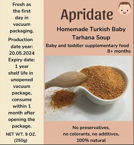 Apridate Homemade Turkish Baby. Tarhana Soup Delicious, Nutritious & Healthy - Easy to Cook, Natural Without Additives (small, soup) in Saudi Arabia