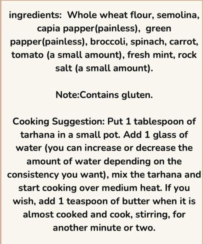 Apridate Homemade Turkish Baby. Tarhana Soup Delicious, Nutritious & Healthy - Easy to Cook, Natural Without Additives (small, soup) in Saudi Arabia