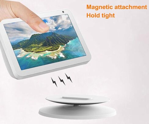 Stand for Echo Show 5 and Show 8 (1st and 2nd Gen.) ELPHA Adjustable Mount Accessories for Amazon Alexa Show, Magnetic Attachment, Swivel, Tilt Function, White in Saudi Arabia