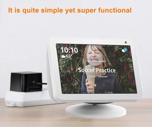 Stand for Echo Show 5 and Show 8 (1st and 2nd Gen.) ELPHA Adjustable Mount Accessories for Amazon Alexa Show, Magnetic Attachment, Swivel, Tilt Function, White in Saudi Arabia