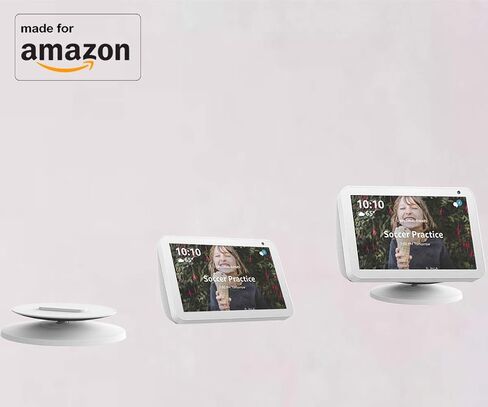 Stand for Echo Show 5 and Show 8 (1st and 2nd Gen.) ELPHA Adjustable Mount Accessories for Amazon Alexa Show, Magnetic Attachment, Swivel, Tilt Function, White in Saudi Arabia