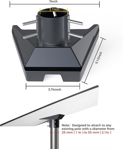 Gen 3 Pipe Adapter for Starlink, Starlink Pole Mount, Mounting Kit for Starlink, Gen 3 Mount Kit for Starlink Gen 3 Standard Dish, Starlink V3 Mount Accessories in Saudi Arabia