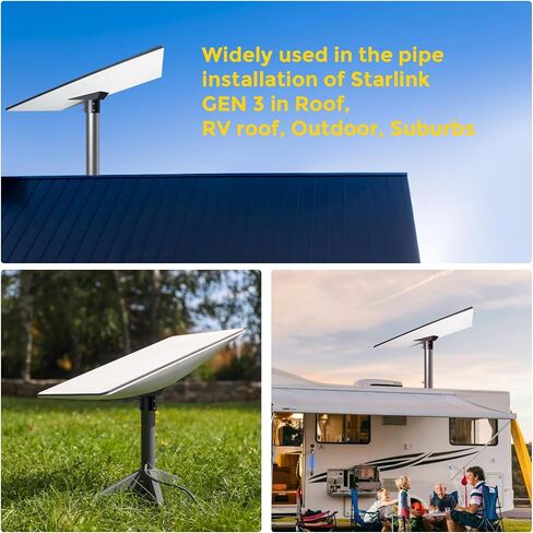 Gen 3 Pipe Adapter for Starlink, Starlink Pole Mount, Mounting Kit for Starlink, Gen 3 Mount Kit for Starlink Gen 3 Standard Dish, Starlink V3 Mount Accessories in Saudi Arabia