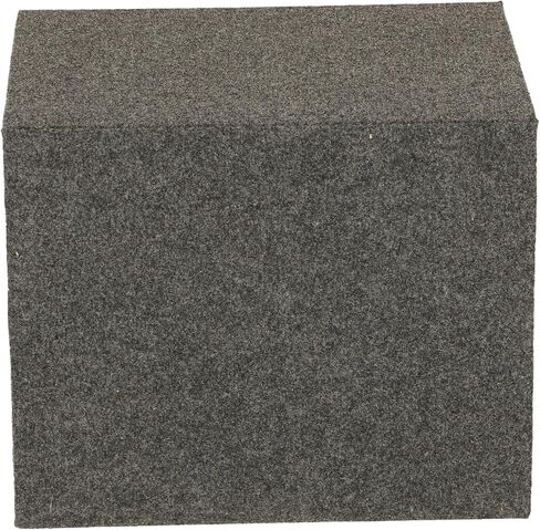 QPower 10 Inch Heavy-Duty Single Sealed Carpet Covered Durable Car Audio Vehicle Subwoofer Enclosure Woofer Box, Charcoal Gray in Saudi Arabia