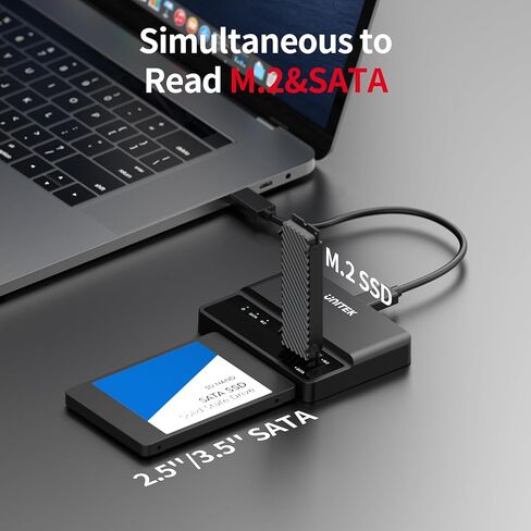 حافظة Unitek M.2 NVME SATA SSD بسرعة 10 جيجابت في الثانية NVMe PCI-E M.2 SSD Case 2.5 بوصة /3.5 بوصة SATA أداة مجانية محول خارجي للحالة الصلبة يدعم UASP Trim لمفاتيح M وB&M NVME SSDs بأي حجم 2230/2242 /2260/2280 in Kuwait