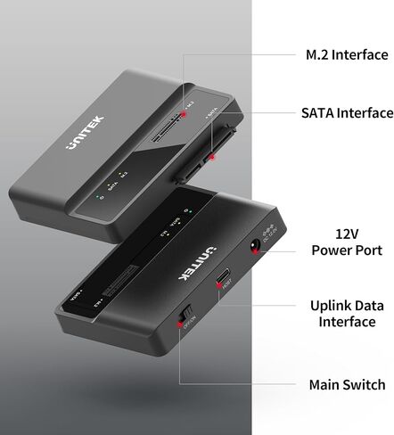 حافظة Unitek M.2 NVME SATA SSD بسرعة 10 جيجابت في الثانية NVMe PCI-E M.2 SSD Case 2.5 بوصة /3.5 بوصة SATA أداة مجانية محول خارجي للحالة الصلبة يدعم UASP Trim لمفاتيح M وB&M NVME SSDs بأي حجم 2230/2242 /2260/2280 in Kuwait