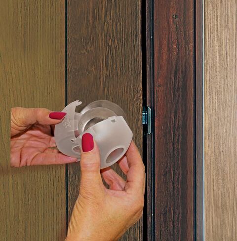 Dreambaby EZY-Fit Door Knob Covers (Translucent Clear, 6 Pack) in Kuwait