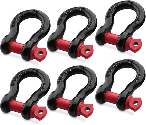 8 PCS 1/2 Inch D Ring Shackles, 2 Ton (4,409 Lbs) Capacity, Stainless Steel Anchor Shackle with 5/8 Inch Screw Pin, Heavy Duty Bow Shackle for Tow Strap Lifting Off-Road Truck Vehicle Recovery in Saudi Arabia