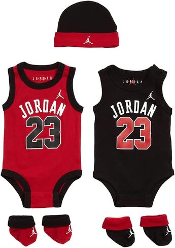 Jordan Baby Boy's Jersey Tank Bodysuit Five-Piece (Infant/Toddler/Little Kids) Gym Red 0-6 Months in Saudi Arabia