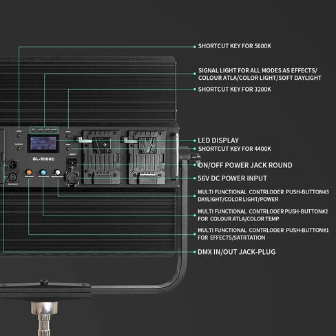 led Video Light,RGB LED Video Light Video Lighting Kit Bi-Color Photography Lighting, Studio Light, Continuous Film Light, Controller+APP, for Photography, YouTube Studio, Video Shooting in Saudi Arabia