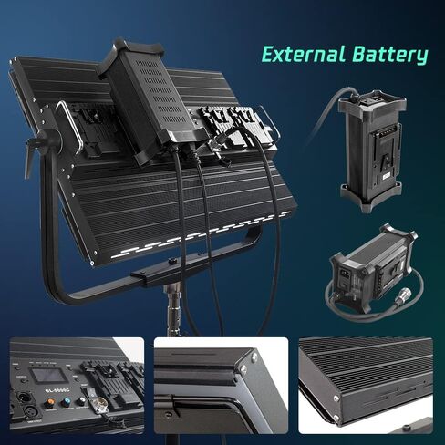led Video Light,RGB LED Video Light Video Lighting Kit Bi-Color Photography Lighting, Studio Light, Continuous Film Light, Controller+APP, for Photography, YouTube Studio, Video Shooting in Saudi Arabia