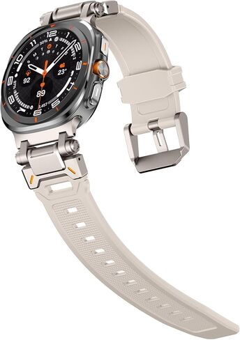 WINGLE لساعة Samsung Galaxy Watch Ultra Bands 47 مم للرجال سوار رياضي متين مصمم بدرع مطاط السيليكون مع موصل معدني من الفولاذ المقاوم للصدأ ساعة Galaxy Watch 7 Ultra Bands العسكرية القوية in Kuwait