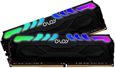 OLOy DDR4 RAM 16 جيجابايت (2x8 جيجابايت) Black Owl Aura Sync RGB 3200 ميجا هرتز CL16 1.35V 288-Pin Desktop Gaming UDIMM (MD4U0832161BHJDA) in Kuwait