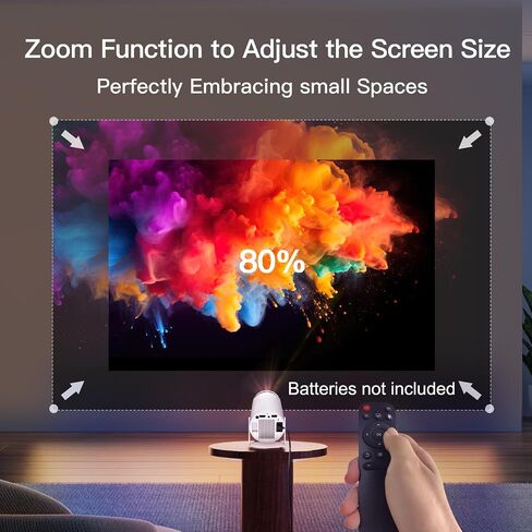 Mini Projector with Wifi and Bluetooth, New HY300 Pro Smart Vision Beam Projector with Android 11, Portable Outdoor Proyector, Support 1080P, Auto Keystone Home Movie Projector for PS4, LYNCAST in Saudi Arabia