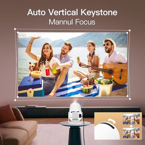 Mini Projector with Wifi and Bluetooth, New HY300 Pro Smart Vision Beam Projector with Android 11, Portable Outdoor Proyector, Support 1080P, Auto Keystone Home Movie Projector for PS4, LYNCAST in Saudi Arabia