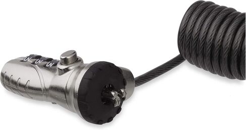 StarTech.com Laptop Combination Cable Lock - With 6' Self-Coiling Cable - Portable 3-Digit Combination Laptop Lock - Laptop Security Locking Cable (LTLOCK3DCOIL) in Saudi Arabia